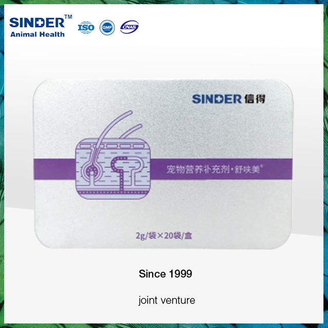 مكمل غذائي للبشرة والشعر لشعر الحيوانات الأليفة، يلمع بشكل سميك